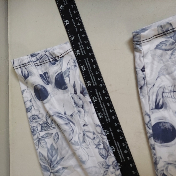 Sissycos‎ Leggings Women Sugar Skull Floral Printed  Ultra Soft  Stretchy - Picture 4 of 9